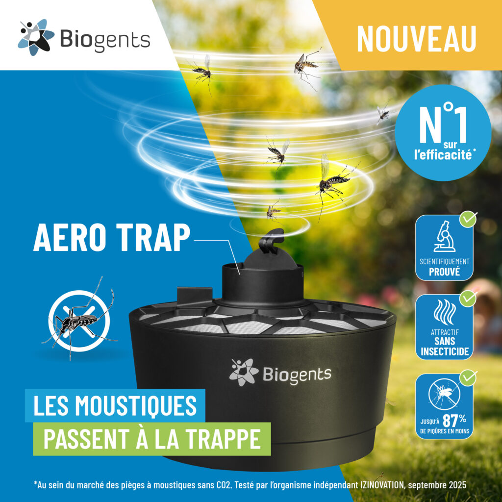 31 mars 2026 – Biogents, précurseur et leader des pièges anti-moustiques, lance l’AERO TRAP et l’AERO TRAP PLUS, des pièges conçus et pensés pour répondre aux besoins des consommateurs, pour une utilisation optimisée et une approche toujours plus durable sur le long terme.